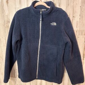 The North Face Boys Fleece Jacket Navy Blue Size XL